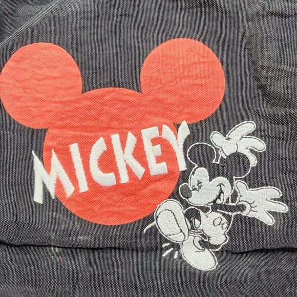 Disney Mickey Mouse Unlimited Vintage 90s Black Duffle Bag Plush Keychain New - Picture 5 of 12